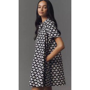 AnthropologieThe Pollie Short-Sleeve Swing Tunic Mini Dress Size XS Floral